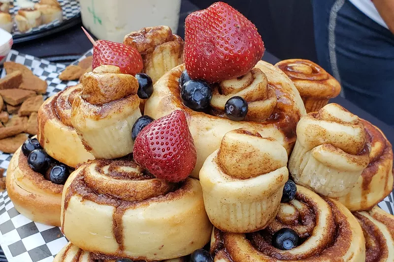 Image: The cinnamon roll tray from last year's DFW Restaurant Week kickoff