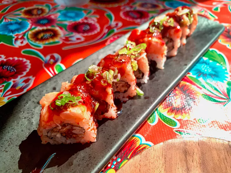 Image: The sushi roll at Resistencia's Sunday brunch