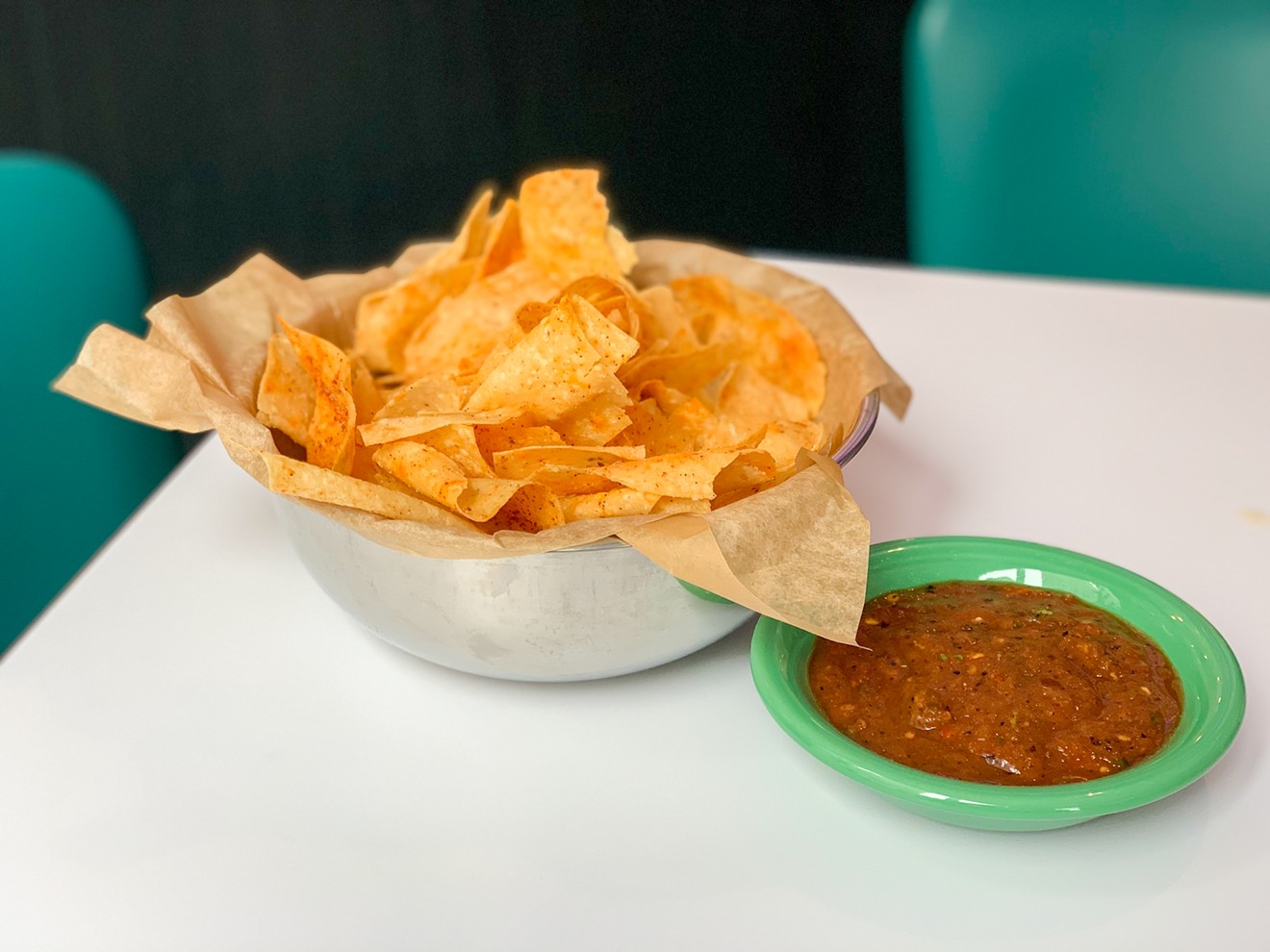 Chips and salsa at Queso Beso