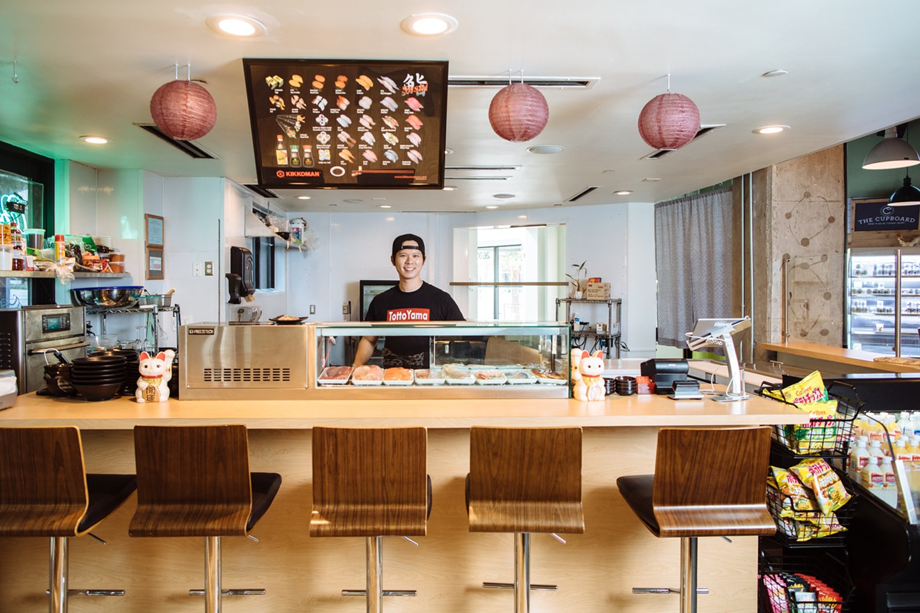 You'll find the new Totto Yama sushi bar tucked into the back corner of Uptown Urban Market.