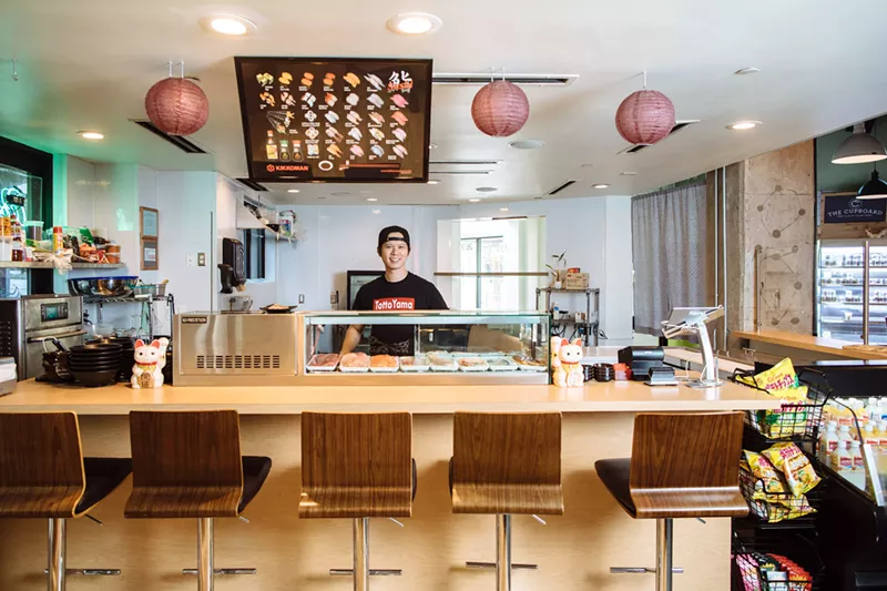 Image: You'll find the new Totto Yama sushi bar tucked into the back corner of Uptown Urban Market.