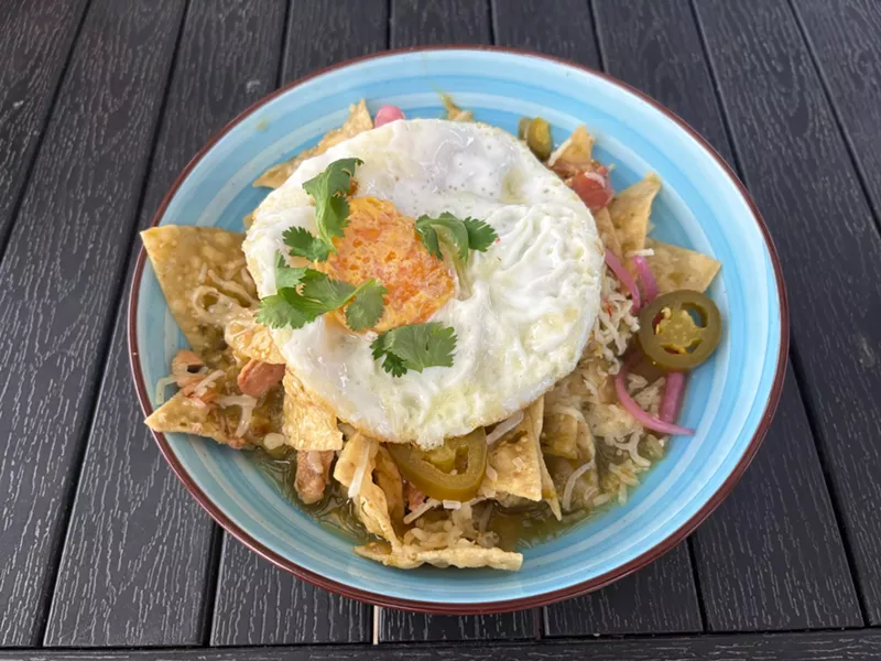 Image: The chilaquiles at Garden Cafe are just one of many delicious orders from organic Dallas restaurants.