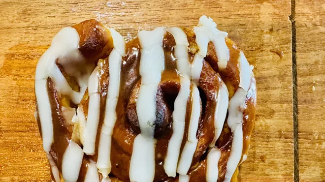 Salted caramel cinnamon roll.
