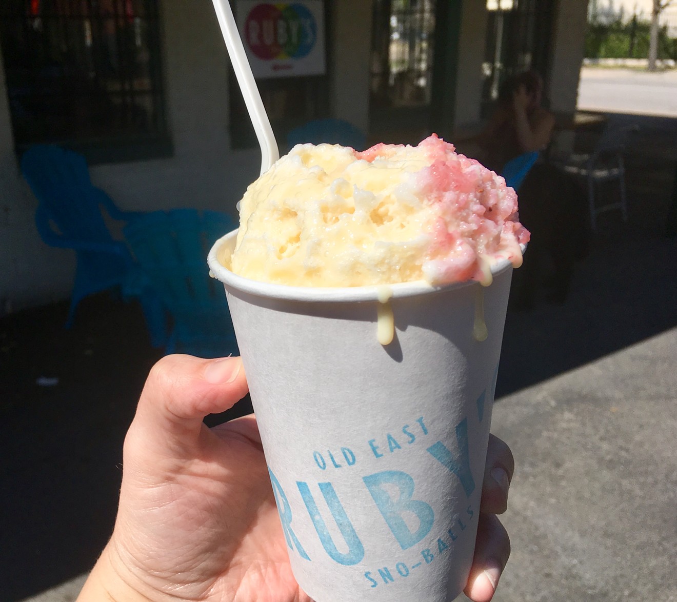 Ruby's sno-balls are made with more natural flavors and ingredients than typical fluorescent-colored, saccharine versions.