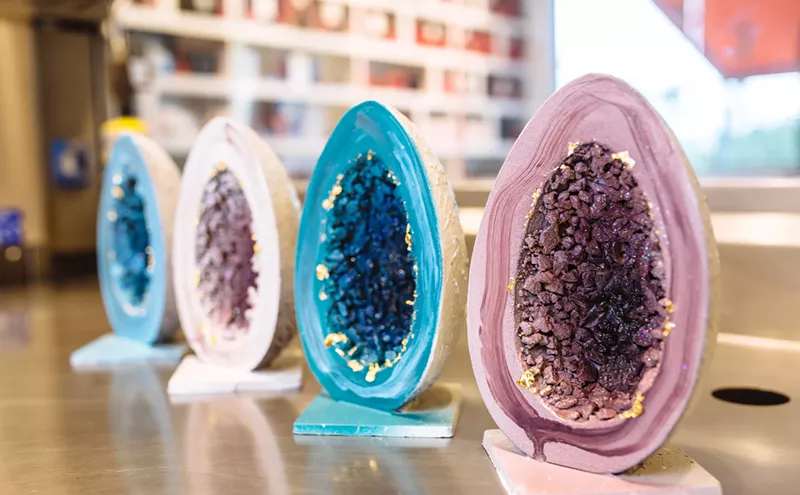 Image: These Sparkling Geode Easter Eggs Are Made Entirely Out of Chocolate and Edible 24K Gold