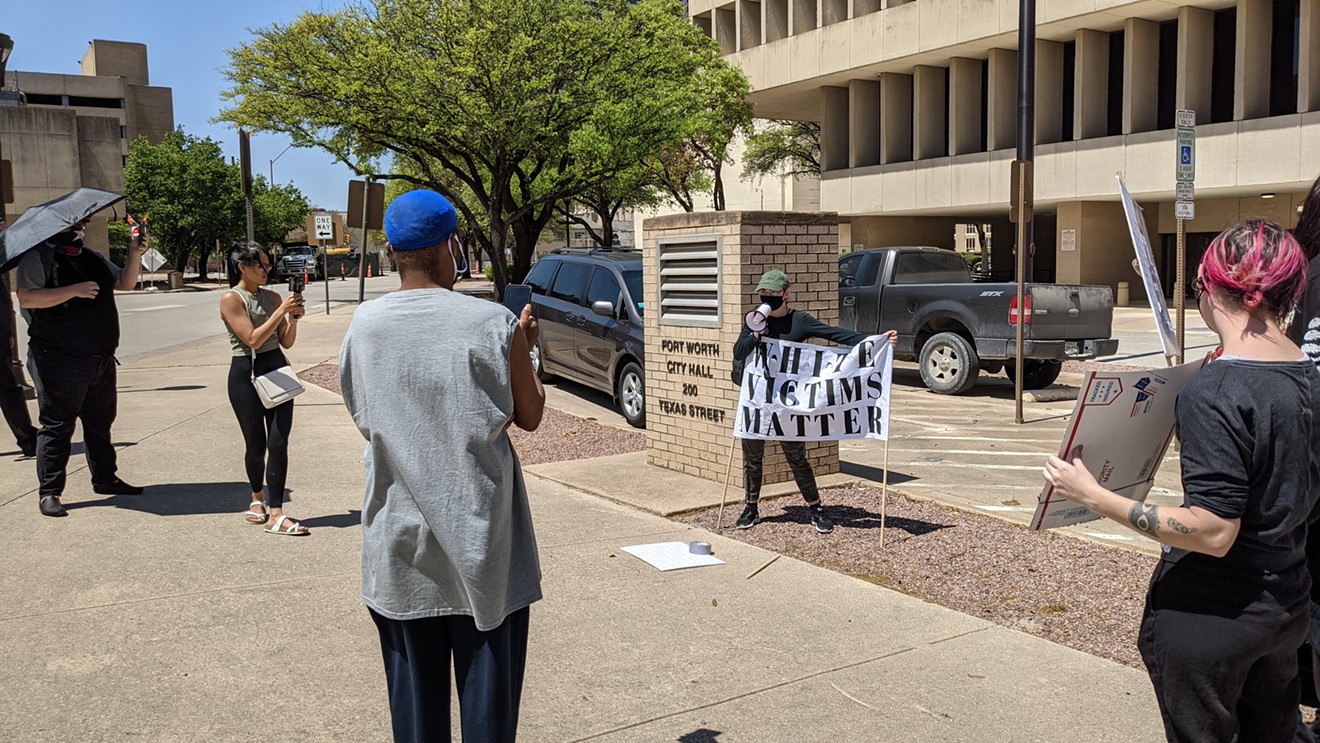 In April, a 'White Lives Matter' rally in Fort Worth only managed to attract a handful of supporters