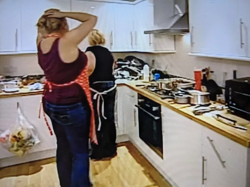 Image: Why is this screenshot from Restaurant in Our Living Room so terrible? Well, there are almost no images from the show on Google, and Amazon Prime streaming has a bit of code that blocks screenshots. So your service-minded author had to take a picture of the show with his phone.