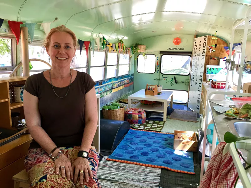 Image: Jennifer Stuart, a longtime early-childhood educator, yogi, master naturalist and advocate of sustainable living, started Seed Preschool as a way to teach Dallas children about the natural world and its effect on our food system.