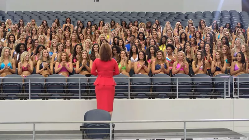 Image: Women from all over the world try out to be a Dallas Cowboys Cheerleader.