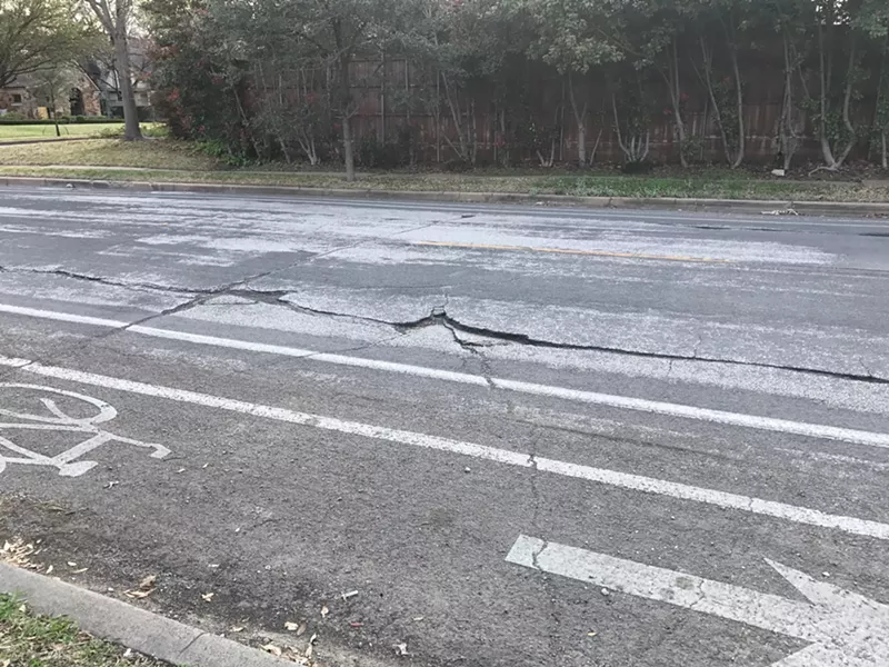 Image: In the 2021 budget, $150 million were allocated to repave hundreds of miles of roads in Dallas.