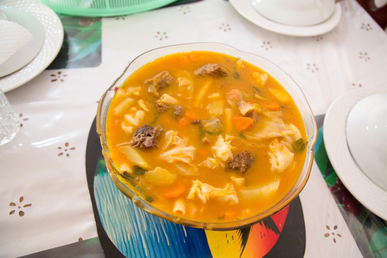 Soup joumou, pictured in Les Cayes, Haiti, on New Year's Day 2018