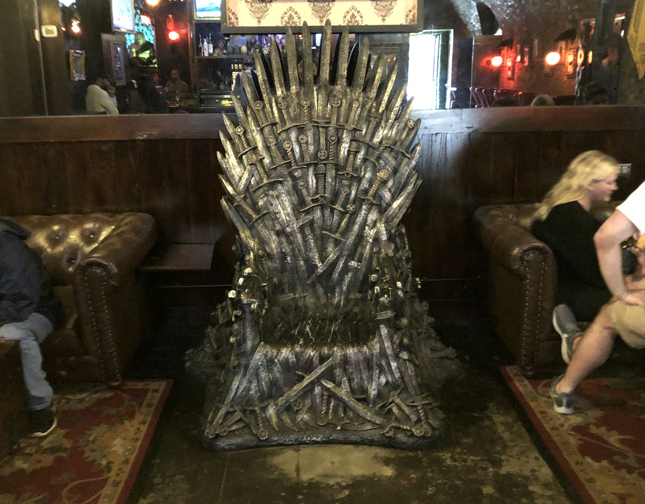 Patrons can take a selfie in the Iron Throne.