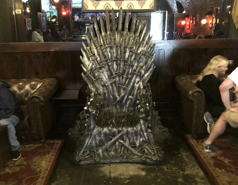 Image: Patrons can take a selfie in the Iron Throne.