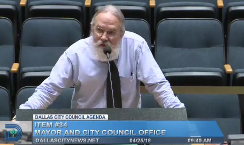 Image: Community organizer and civil rights activist John Fullinwider asked, "Who are we in Dallas? I mean for real."