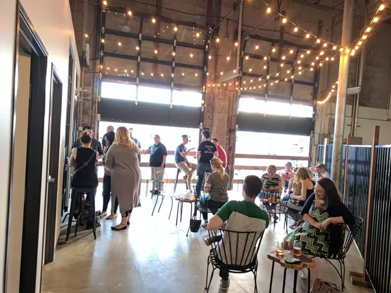 Image: Pegasus City Brewery has a small open-air porch not far from the taproom.