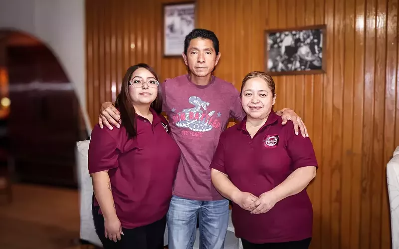 Image: Ana's Restaurant is run by the Soto-Rosales family: Andrea Soto, Andres Soto and Georgina Rosales