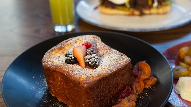 French toast souffle with bacon at Knife