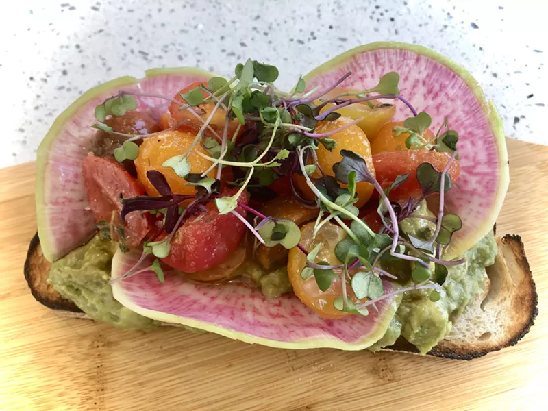 Image: Avocado Smash toast at Toastique in Addison.
