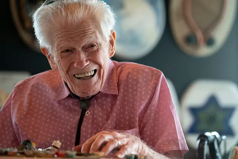 Image: Barney Smith designed, decorated and collected more than 1,000 toilet seat lids over his lifetime. He died Tuesday at age 98.