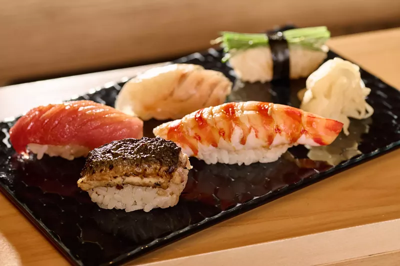 Image: a variety of sushi from Tatsu.