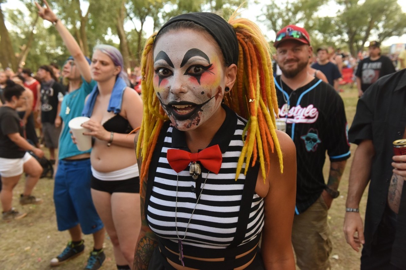 A Juggalette attends the 18th annual Gathering of the Juggalos in Oklahoma City.