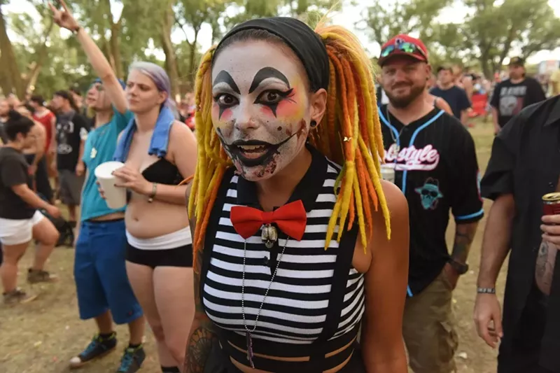 Image: A Juggalette attends the 18th annual Gathering of the Juggalos in Oklahoma City.