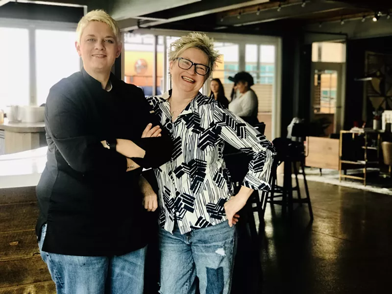Image: Chef Jeana Johnson (left) and bar manager Leann Berry are now at the helm of Cedars boutique hotel Canvas.