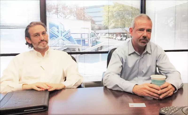 Image: Landlords Ian Mattingly (left) of LumaCorp and Matthew E. Haines of The Tangent Group.