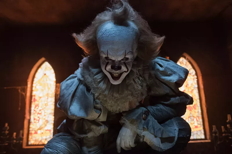 Image: Bill Skarsgård plays Pennywise the Clown in the remake of Stephen King's IT.