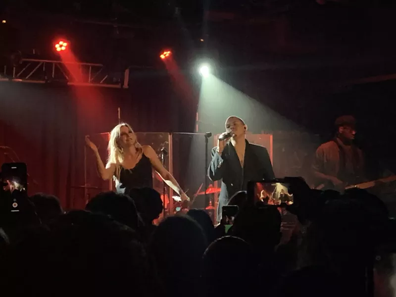 Image: Ashlee Simpson and Evan Ross performed at the House of Blues on Monday night.