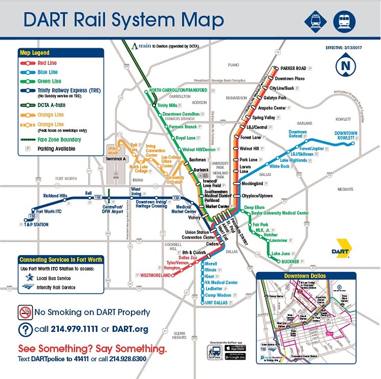 The three upward fingers of the rail map are the telltale. - DART.ORG