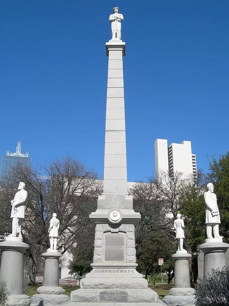 Dallas' Confederate war memorial should be removed, said the city's Confederate Monuments Task Force. - MARK ARTHUR