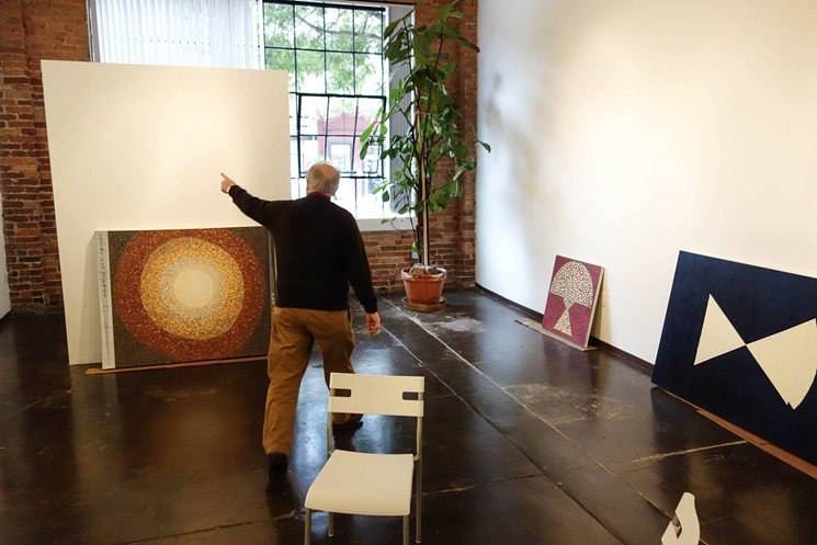 An exhibit being installed at the Wilcox Space - FACEBOOK