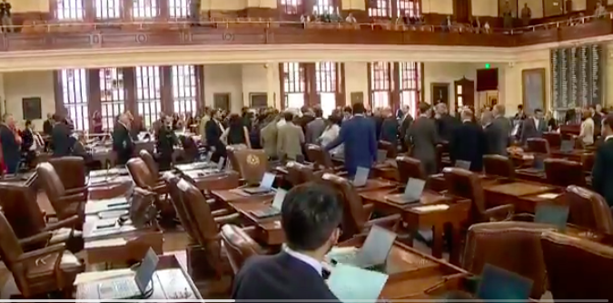A melee ensued on the House floor after Rep. Matt Rinaldi called ICE. - KVUE