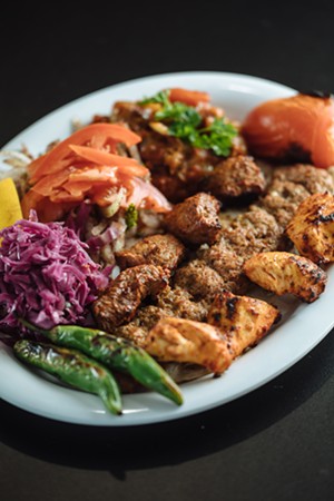 Tantuni’s kebabs are all grilled over charcoal. - KATHY TRAN