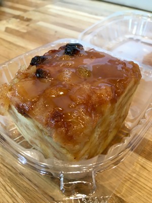 The caramel apple bread pudding at Mike's Chicken sells out every week. - AMANDA ALBEE