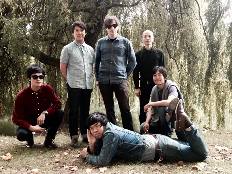 Yusuke Okada (front) and Jeff Burke (center back) formed Lost Balloons in 2015 after meeting in Japan. - COURTESY THE ARTIST