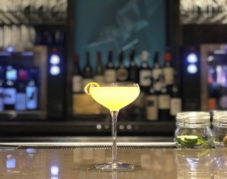 The Uptown '86 ($18) is made with Absolut Elyx vodka, Grand Marnier, peach purée and G.H. Mumm Brut Champagne. - BETH RANKIN