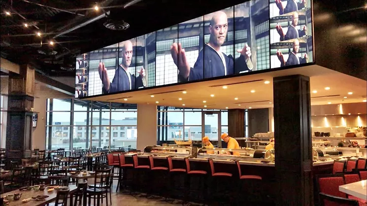 Kitschy new Frisco restaurant Sushi Marquee combines all of Hawkins' favorite things: dining, movies and the 80s. - COURTESY SUSHI MARQUEE