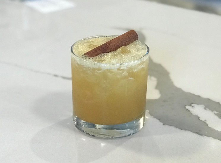 This riff on an old fashioned is made with apple cider vinegar, cinnamon, ginger and bourbon. - BETH RANKIN
