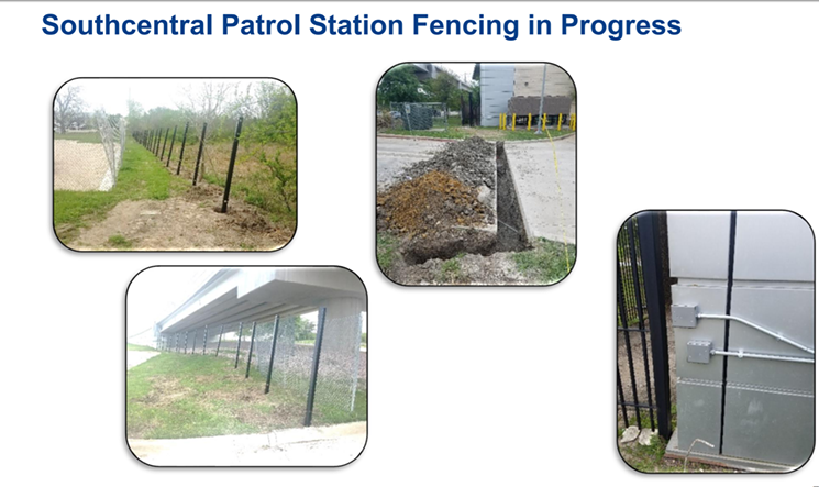 Fencing is scheduled to be completed at all DPD substations by the end of June, according to city staff. - CITY OF DALLAS