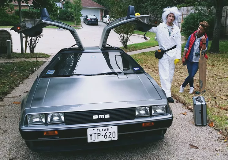 DeLorean owner Robert Martin of Arlington drives his beloved car in local parades and sometimes to work. - COURTESY ROBERT MARTIN