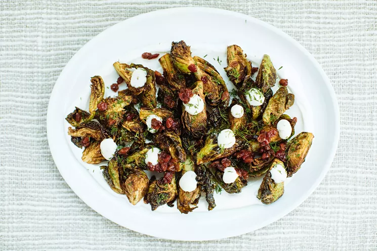 Zaytinya isn't perfect, but they do vegetables — like this $9.50 roasted Brussels sprouts plate — well. - KATHY TRAN