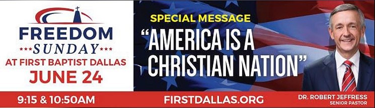 This image was on the First Baptist Church Dallas billboards taken down by Outfront Media. - FIRST BAPTIST DALLAS