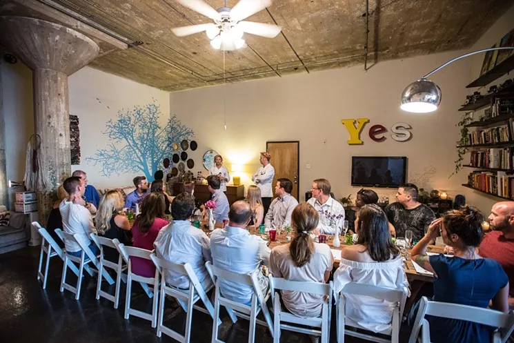 Pop-up dinners like this one at Frank Underground often offer a far more communal dining experience. - COURTESY MELISSA HENNINGS