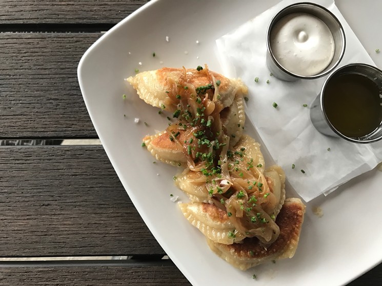 IdleRye's pierogies are one of the restaurant's most popular dishes. - BETH RANKIN