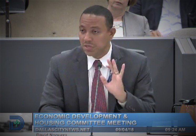Dallas Housing Director David Noguera steadfastly declined to name the groups behind a request for a change in the city's housing policy. - DALLASCITYHALL.COM