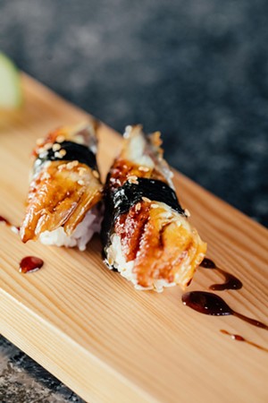 Eel sushi at Imoto - KATHY TRAN