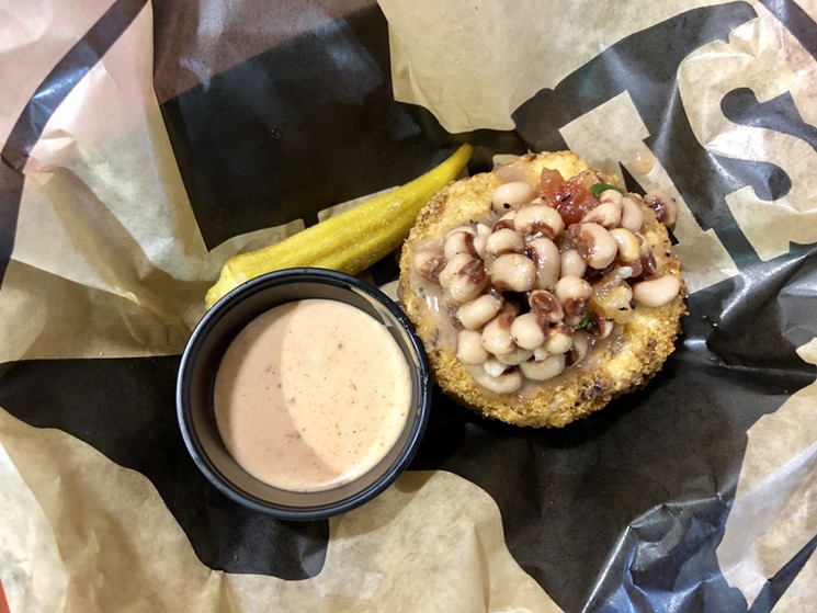 Fernie’s Hoppin’ John Cake with Jackpot Sauce, this year's Best Tasting – Savory winner in the Big Tex Choice Awards. - PAIGE WEAVER