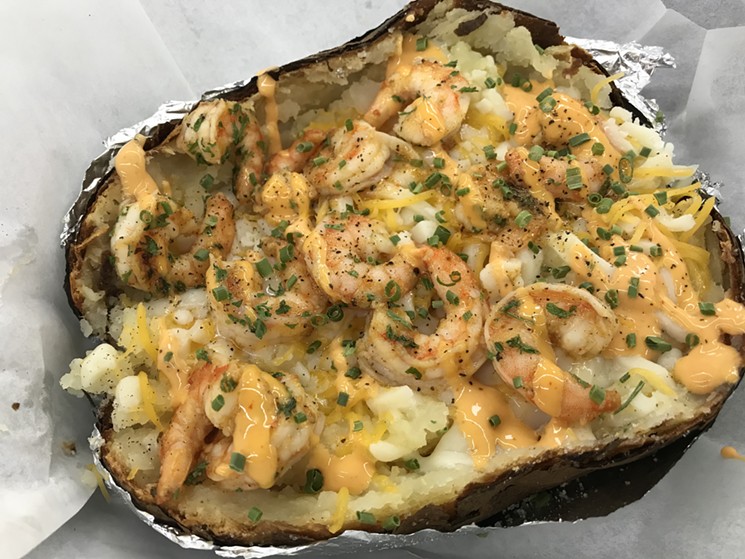Yeah, there's a potato under all that seafood. - DALILA THOMAS